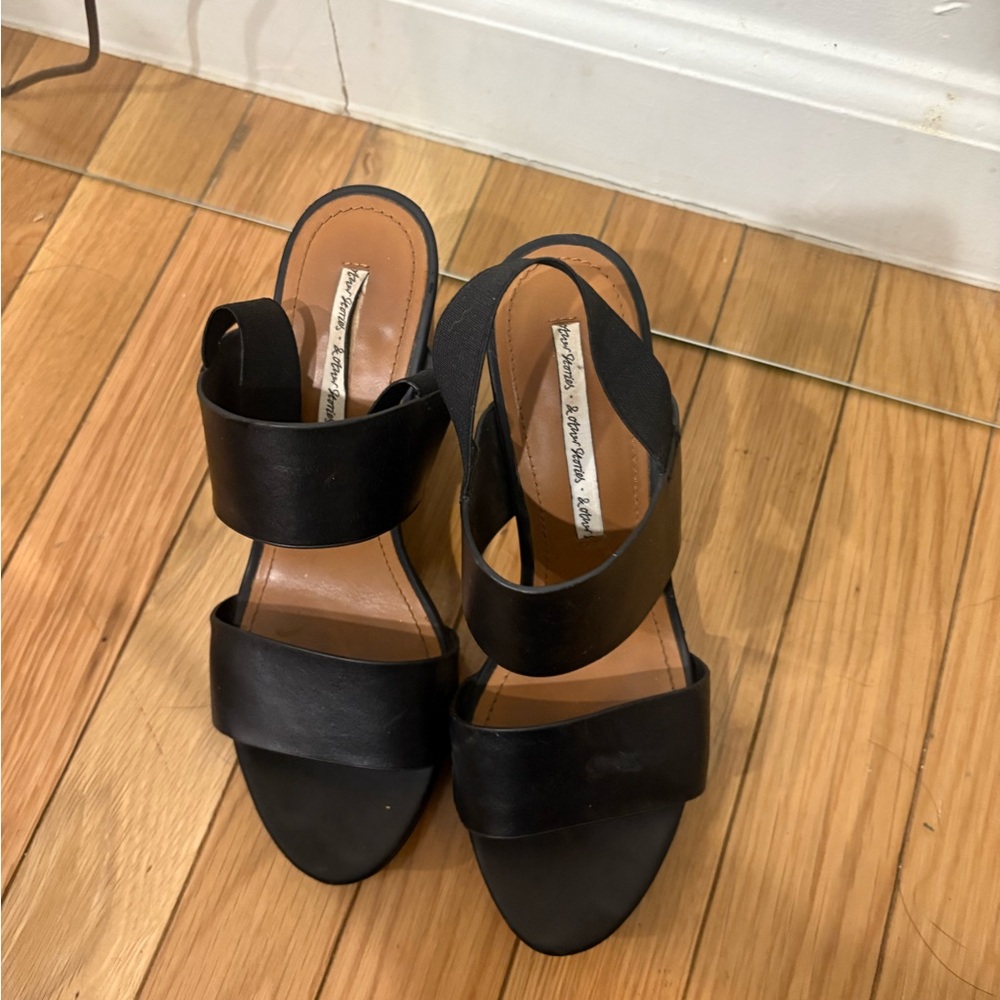& Other Stories Black Leather Heels
